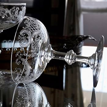 Baccarat - 極希少★オールドサンルイ★タルマ ロカイユ シャンパンクープ/ワイングラス★ペア Baccarat - 極希少☆オールドサンルイ☆タルマ ロカイユ